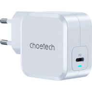 Зарядний пристрій CHOETECH PD8007 USB-C PD GaN Wall Charger White