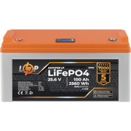 Акумуляторна батарея LOGICPOWER LiFePO4 25.6V - 100Ah LCD для ДБЖ (25.6В, 100Агод, BMS 80A/40A) (LP23982)