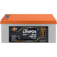 Акумуляторна батарея LOGICPOWER LiFePO4 25.6V - 160Ah LCD (25.6В, 160Агод, BMS 200A/200A) (LP24409)