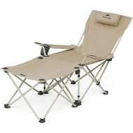 Крісло кемпінгове NATUREHIKE Outdoor Folding Chair with Detachable Footrest Beige (CNK2300JJ012-BG)