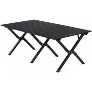 Кемпінговий стіл NATUREHIKE Outdoor Lightweight Aluminium Oak Grain Omelet Table L 118x60см Black (CNK2300JU010-L-BK)