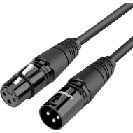 Кабель-подовжувач UGREEN AV130 Cannon Male to Female Microphone Extension Audio Cable XLR 1м Black (20708)