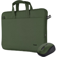 Сумка для ноутбука 16" TRUST Bologna Bag & Mouse Set Green (24989)