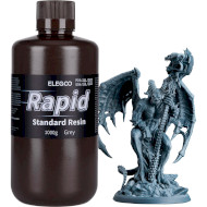 Фотополимерная резина для 3D принтера ELEGOO Rapid Standard Resin, 1кг, Gray (50.103.0129)