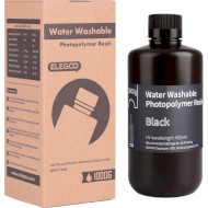Фотополимерная резина для 3D принтера ELEGOO Water Washable Resin, 1кг, Black (50.103.0006)