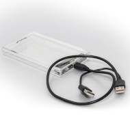 Кишеня зовнішня SHUOLE U25T 2.5" SATA to USB 2.0 Transparent