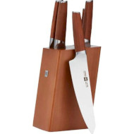 Набор кухонных ножей на подставке XIAOMI HUOHOU German Steel Kitchen Knife Set 6пр (HU0158)
