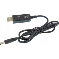 Кабель живлення USB to DC BERGER 5.5х2.1 12V Black