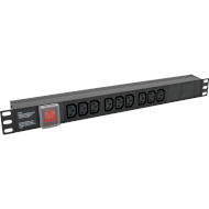 Блок розеток PIPO 19", 1U, 9x C13, 10А, с выключателем, без кабеля (PPX9PDUGR)
