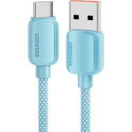 Кабель ESSAGER Breeze 100W Fast Charging Cable USB-A to Type-C 2м Blue (EXC7A-WLA03-P)