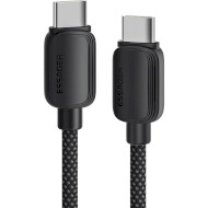 Кабель ESSAGER Breeze 100W Fast Charging Cable Type-C to Type-C 1м Black (EXCTT1-WL01-P)