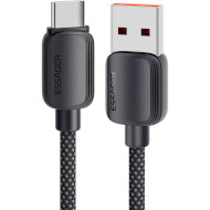 Кабель ESSAGER Breeze 100W Fast Charging Cable USB-A to Type-C 1м Black (EXC7A-WL01-P)