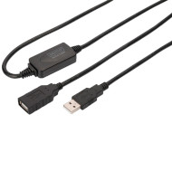 Кабель-удлинитель DIGITUS USB2.0 AM/AF 15м Black (DA-73101)