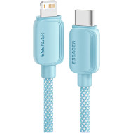 Кабель ESSAGER Breeze 29W Fast Charging Cable Type-C to Lightning 1м Blue (EXCTL-WL03-P)