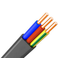Силовой кабель ВВГнгд-П КАБЛЕКС 3x2.5мм² 100м, чёрный