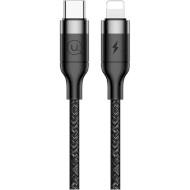 Кабель USAMS US-SJ350 U31 Type-C to Lightning PD 18W Fast Charging Cable 1.2м Black (SJ350USB01)