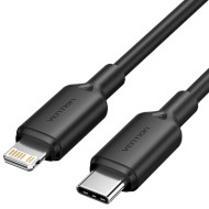 Кабель VENTION USB2.0 Type-C Male to Lightning Male 3A 1м Black (LAKBF)