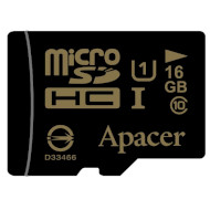 Карта пам'яті APACER microSDHC 16GB UHS-I Class 10 + SD-adapter (AP16GMCSH10U1-R)