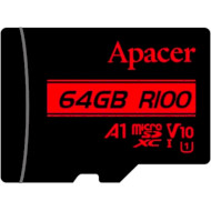 Карта пам'яті APACER microSDXC 64GB UHS-I V10 A1 Class 10 (AP64GMCSX10UB-RA)