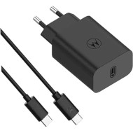 Зарядний пристрій MOTOROLA TurboPower 30 Wall Charger Black w/Type-C to Type-C cable