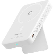 Повербанк MagSafe BASEUS MagPro Magnetic Bracket 2-in-1 Wireless Charger and Phone Holder 20W 5000mAh White (P10064100222-00)