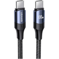 Кабель USAMS US-SJ524 U71 PD Type-C To Type-C 100W Fast Charging & Data Cable 1.2м Black (SJ524USB01)