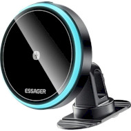 Автотримач з бездротовою зарядкою ESSAGER Element 15W Magnetic Wireless Charger Car Phone Holder Black