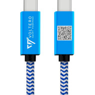 Кабель VOLTERO C1 USB-C 3.1 Gen2 100W 1м Blue