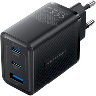 Зарядний пристрій VENTION GaN III 1xUSB-A, 2xUSB-C, QC3.0, PD65W Wall Charger Black (FERB0-EU)