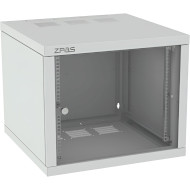 Настінна шафа 19" ZPAS Z-Box 19" 600x600 12U (скло) (12U, 600x600мм, RAL7035)