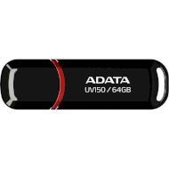 Флешка ADATA UV150 64GB Black (AUV150-64G-RBK)
