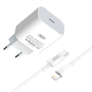 Зарядний пристрій XO L40 1xUSB-C, PD3.0, 18W White w/Type-C to Lightning cable (L40I-WH)