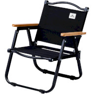 Стілець складаний NATUREHIKE CNK2300JU012 Outdoor Folding Chair with Detachable Footrest Black (6976023926860)