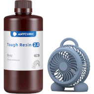 Фотополімерна гума для 3D принтера ANYCUBIC Tough Resin 2.0, 1кг, Gray