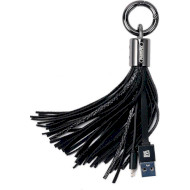 Кабель-брелок REMAX RC-053I Tassels Ring USB-Lightning 0.15м Black (6954851260141)