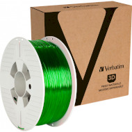 Пластик (філамент) для 3D принтера VERBATIM PETG 1.75mm, 1кг, Transparent Green (55057)