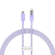 Кабель BASEUS Explorer Series Fast Charging Cable with Smart Temperature Control Type-C to iP 20W 1м Purple (CATS010205)