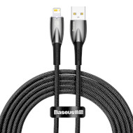 Кабель BASEUS Glimmer Series Fast Charging Data Cable USB to iP 2.4A 2м Black (CADH000301)