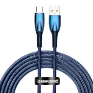 Кабель BASEUS Glimmer Series Fast Charging Data Cable USB to Type-C 100W 2м Blue (CADH000503)