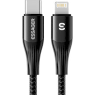 Кабель ESSAGER PD29W Quick Charging Cable Type-C to Lightning 1м Black (EXCTL-SY01-P)