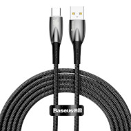 Кабель BASEUS Glimmer Series Fast Charging Data Cable USB to Type-C 100W 2м Black (CADH000501)