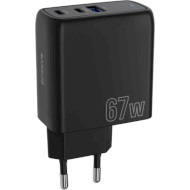 Зарядний пристрій PROOVE Shot GaN 67W 2xUSB-C, 1xUSB-A, PD3.0, QC3.0 Black