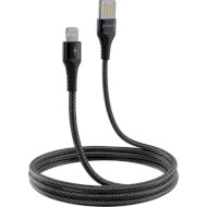 Кабель PROOVE Double Way Weft USB to Lightning 2.4A 1м Black