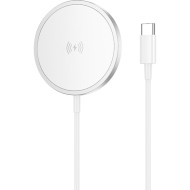 Бездротовий зарядний пристрій BOROFONE BQ32 Original Magnetic Fast Charger White