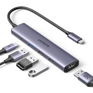 Порт-реплікатор UGREEN CM478 5-in-1 USB-C Multifunction Adapter (15495)