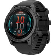 Смарт-годинник GARMIN Fenix E 47mm Slate Gray Steel with Black Silicone Band (010-03025-01)