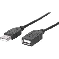 Кабель-удлинитель MANHATTAN Hi-Speed USB Extension Cable 1.8м Black (766623352512)