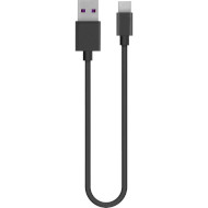 Кабель COLORWAY PVC USB to Type-C 2.4A 0.3м Black (CW-CBUC059-BK)