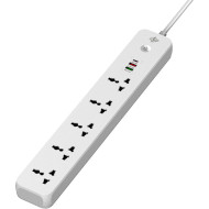 Сетевой фильтр LOGICPOWER LP30324 White, 5 розеток, 1xUSB-C, 2xUSB, 2м