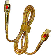 Кабель LOGICPOWER USB Type-C to Type-C 1м Gold (C651MC)